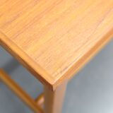 1960s Teak Side Table on Wheels, Denmark