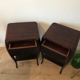 Pair of bedside tables mahogany nightstands pair