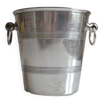 Vintage ice or champagne bucket in silver metal