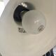 Off-white articulated architect lamp.