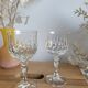 Set of two crystal stemmed glasses