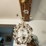 antique chandelier with crystal drops