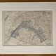 Lithographie carte sur Paris et les inondations de 1910