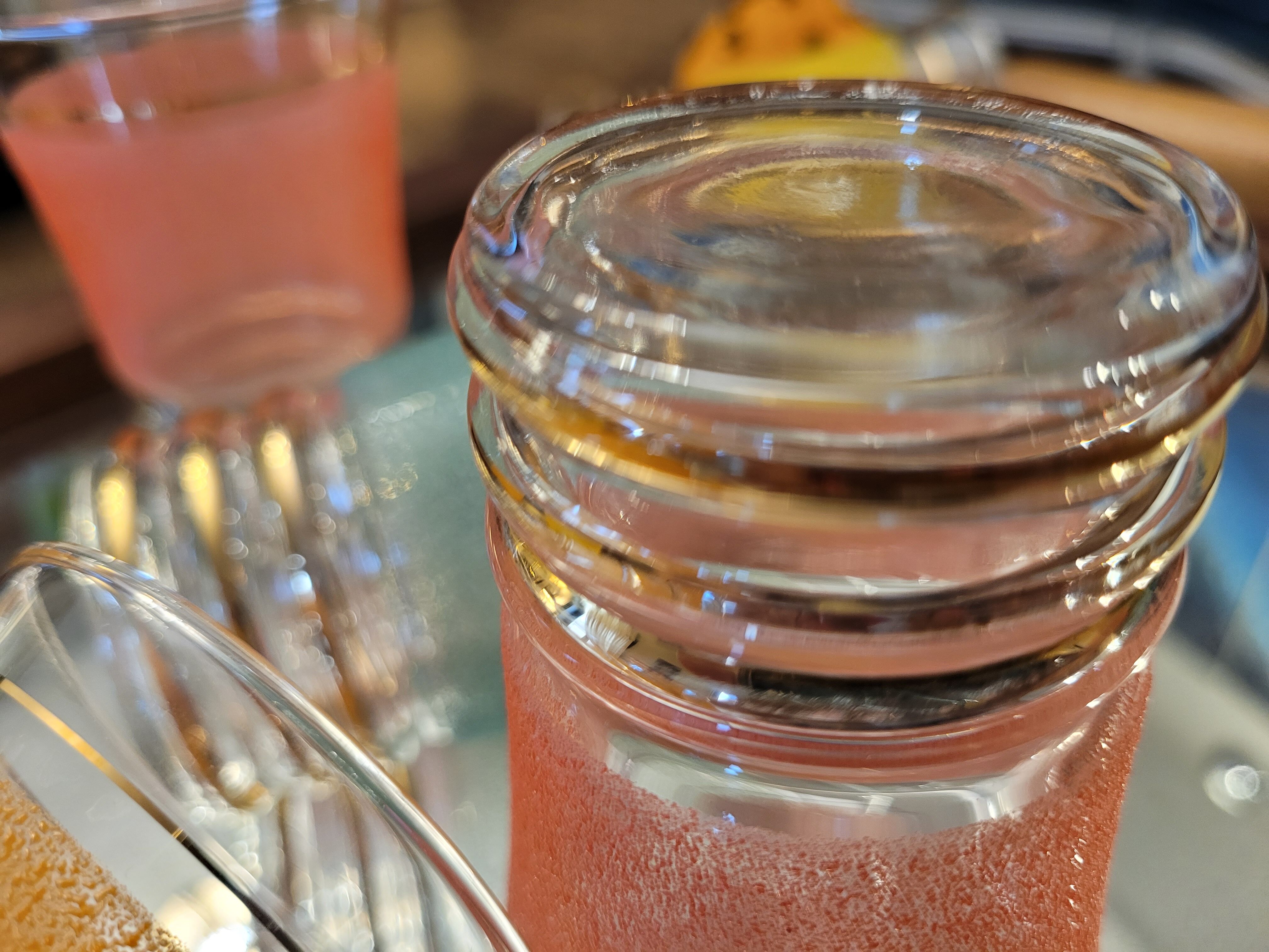 Colored granite glasses 60's