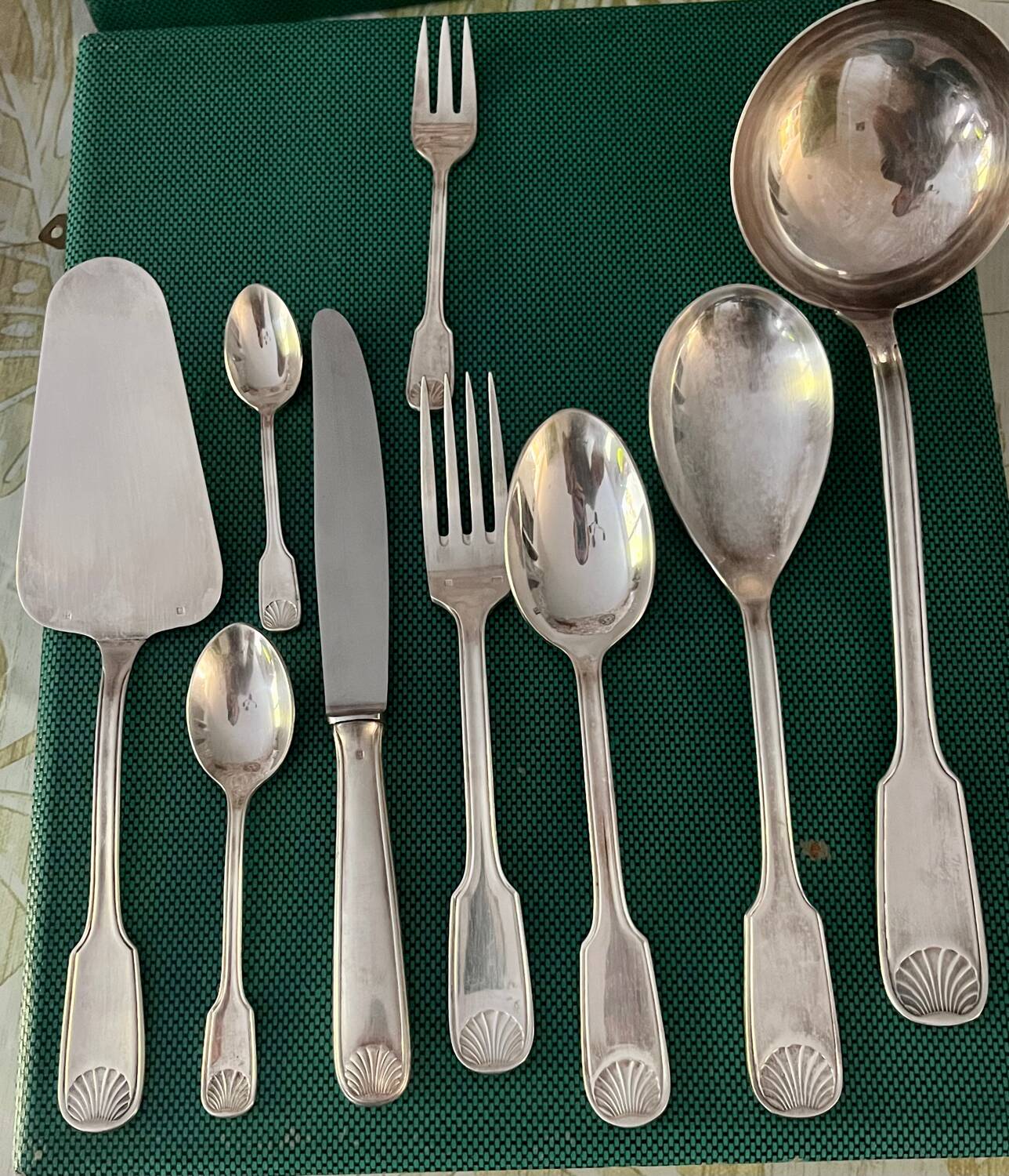 Silver metal cutlery