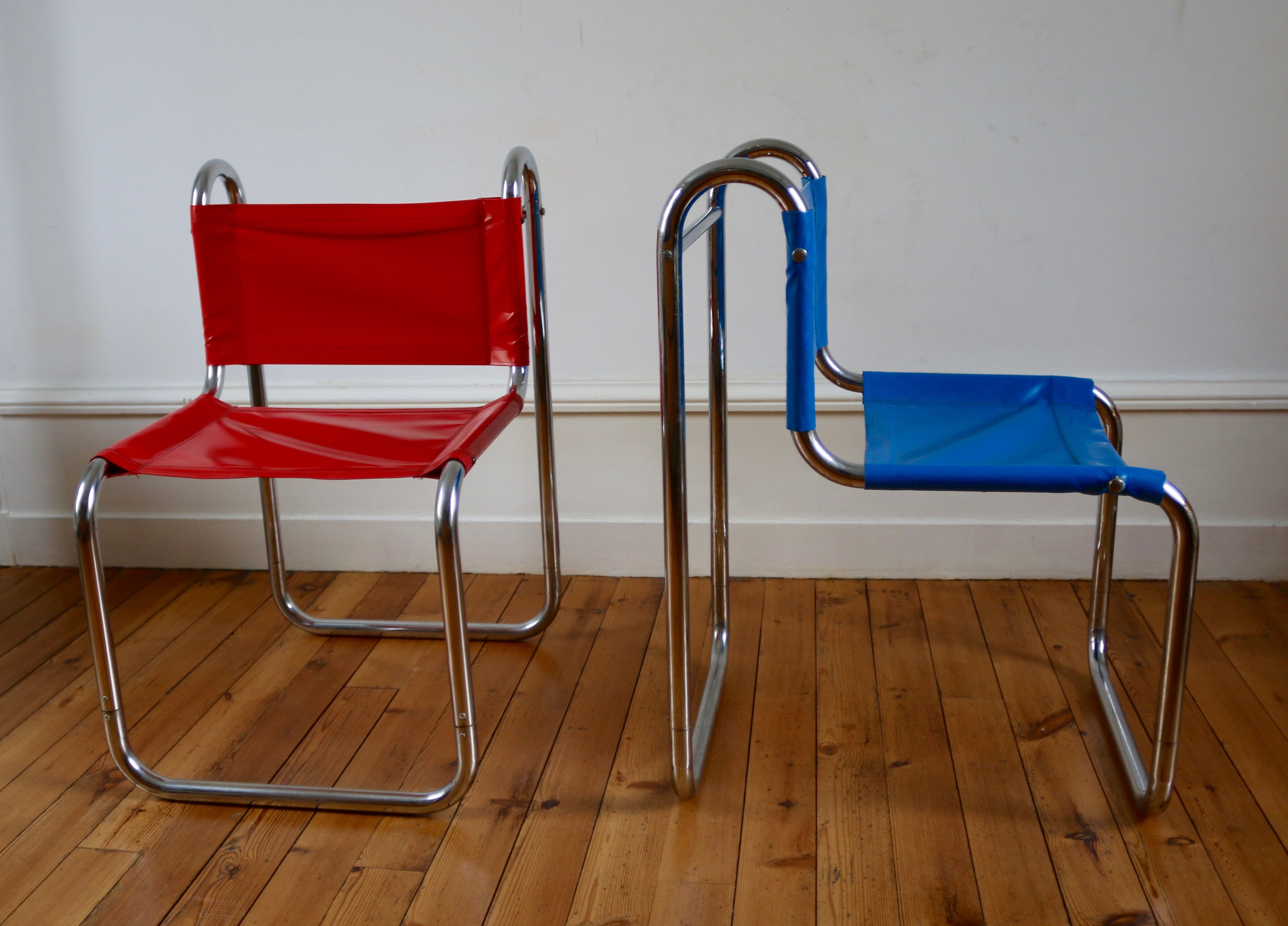 Set of 6 chairs vintage 70s Prisunic Michel Hamon