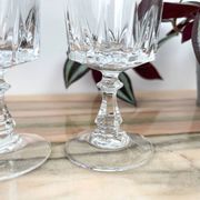 6 Cristal D'Arques Louvre model white wine glasses