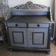 Buffet low 19th - silver grey patina and slate