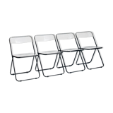 Set of 4 vintage folding chairs published by Stua, Spain 1980.