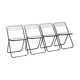 Set of 4 vintage folding chairs published by Stua, Spain 1980.