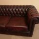 Burgundy leather chesterfield sofa two seater
