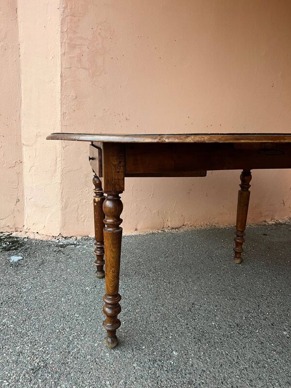 Table à volets bois rond