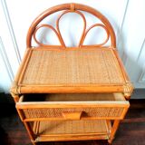 Rattan bedside table 1960