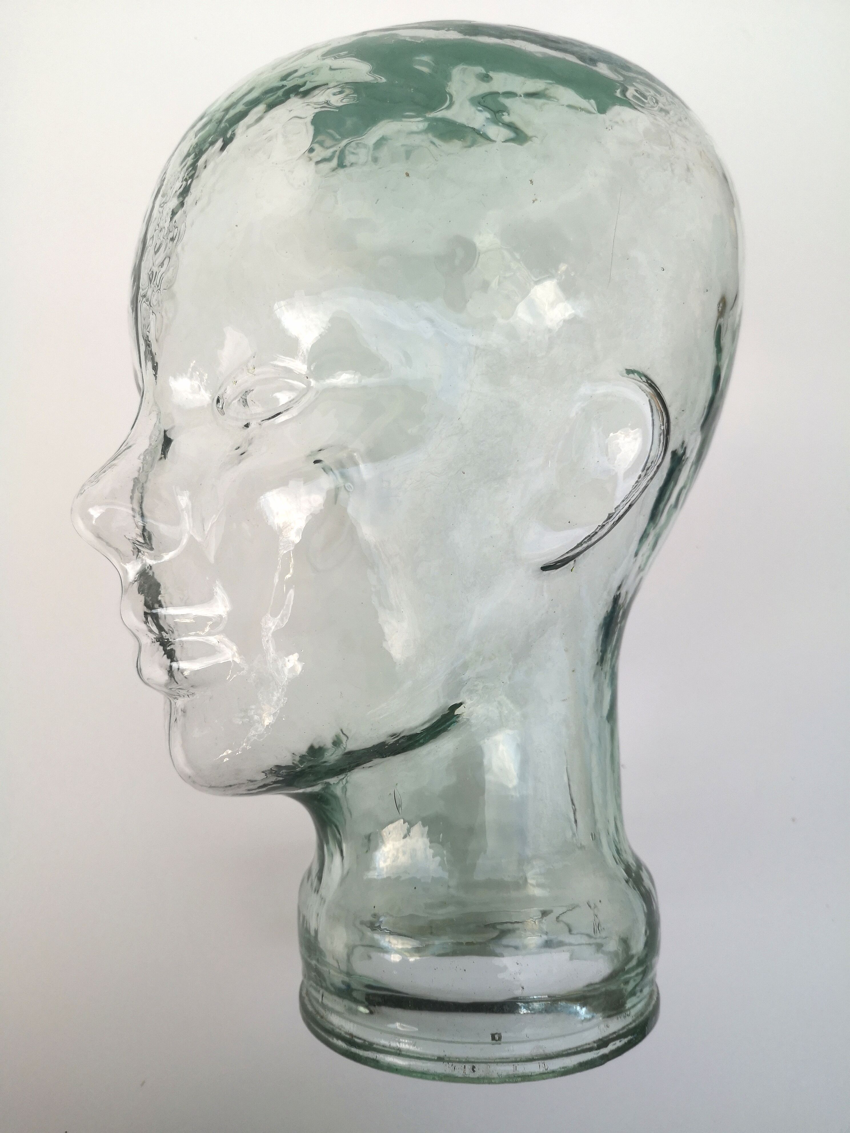 Glass head, vintage- marotte