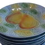 Salins Earthenware Barbotine Set of 8 plates