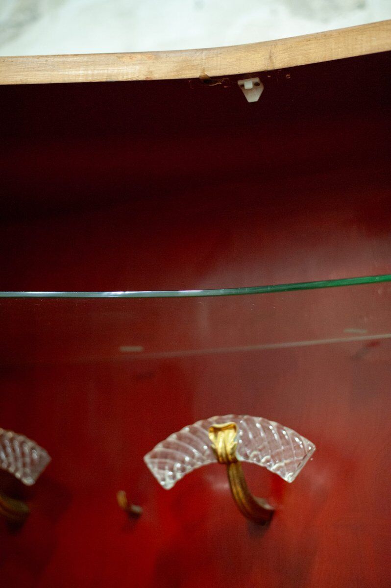 Bamboo wardrobe with illustrations, Italy, 1950