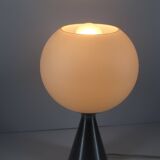 Lampe Space Age Erco en Verre Opalin et Métal Brossé, Allemagne 1974