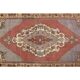 Vintage Turkish Oushak Handmade Wool Cotton Red Area Rug 132x224