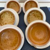 Lot of 6 enamelled terracotta pots - Moroccan pottery