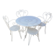Garden furniture in white metal