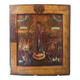 19th Century Traditional Religious oak Icon Mother of God Joy of All Who So
