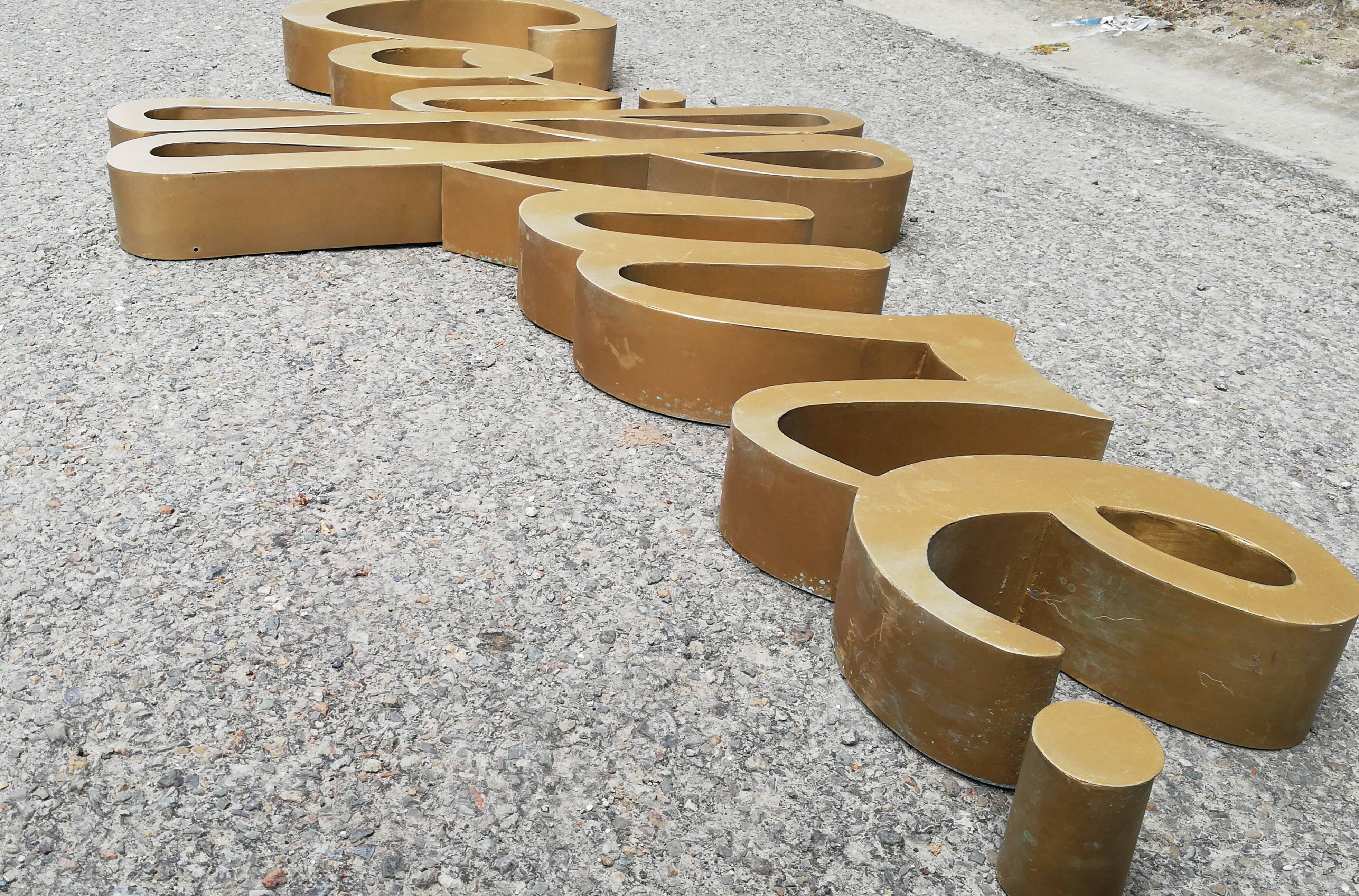 Zinc lettering "hairstyle" 1950