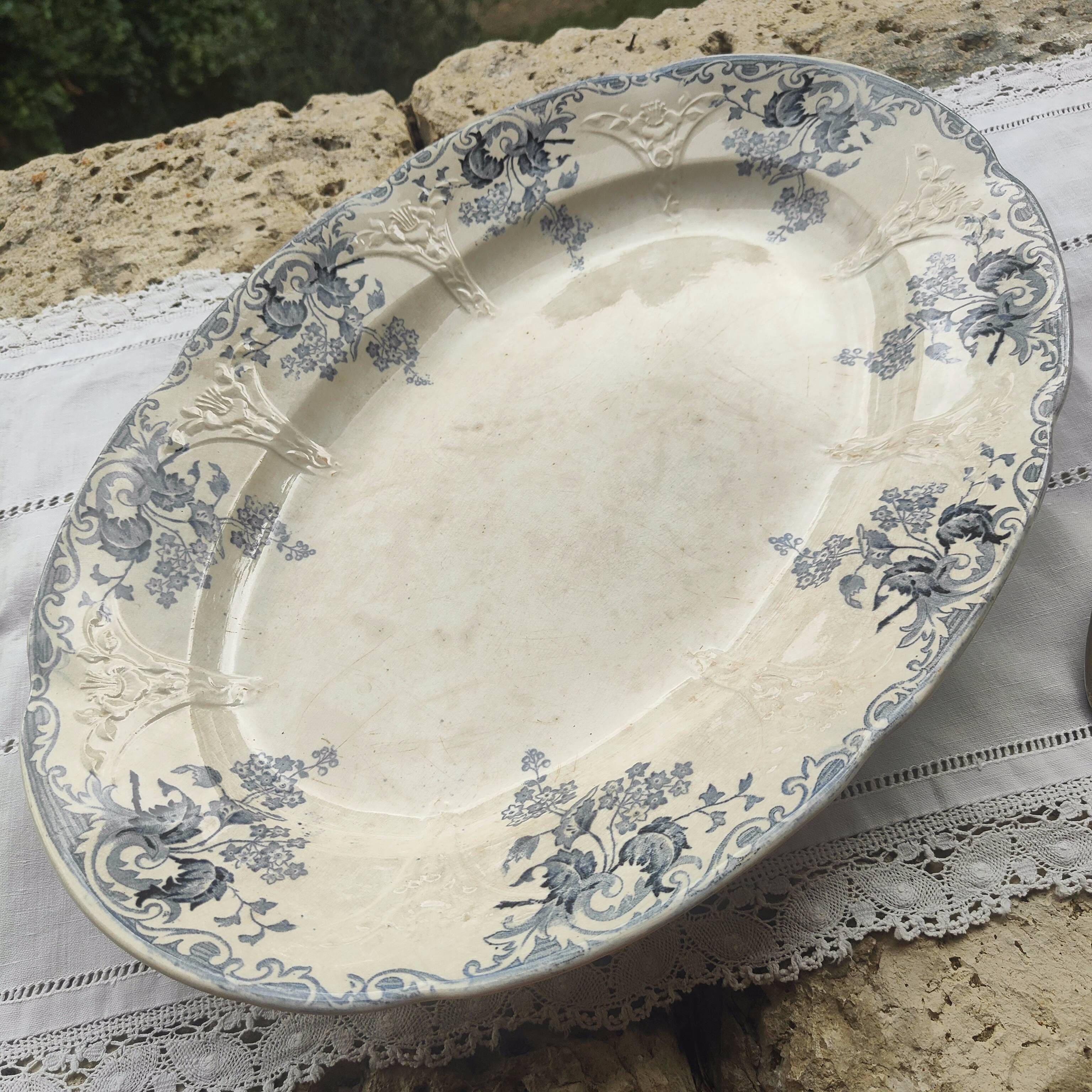 Large dish Longwy