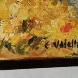 Painting "the flower market" by Béziers