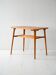 Table vintage scandinave en bouleau avec marqueterie