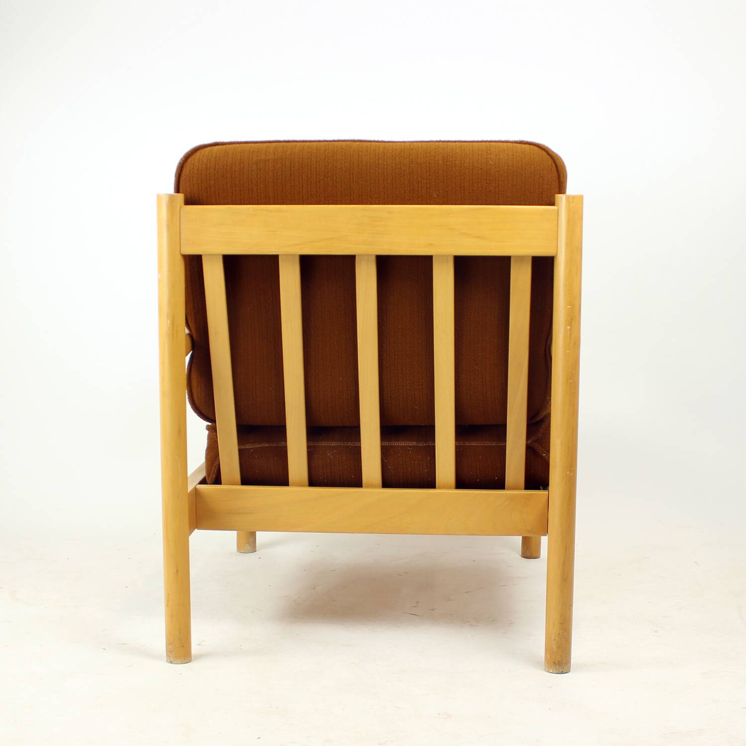 Elegant Lounge Chair In Oak, Czechoslovakia 1960s, 4 Available