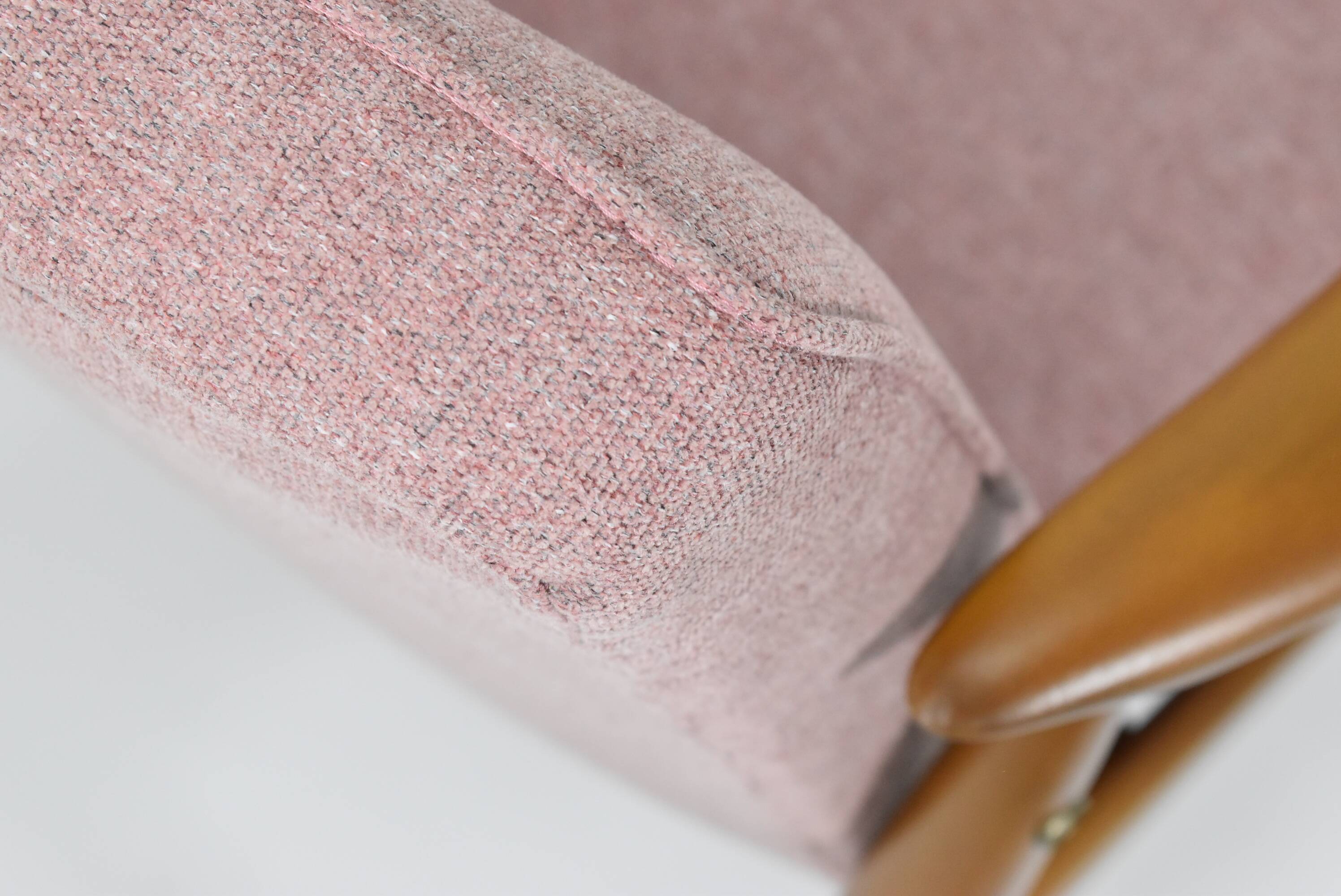 Original vintage armchair "CoCo", 1960s, fully restored, pink