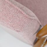 Original vintage armchair "CoCo", 1960s, fully restored, pink