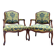 Pair of Louis XV Style Walnut Armchairs, 19th Century