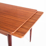 Table en teck avec rallonges de style scandinave - France, 1960