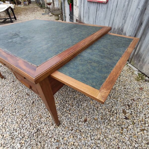 Bureau vintage double face en acajou
