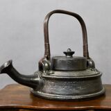 Teapot In Black Enamelled Chamotte Earth Jean Marais (1913-1998)