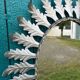 Sunbunst vintage metal sun mirror 1960