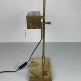 Brass Bauhaus Art Deco architectural Marcel Breuer style desk or table lamp