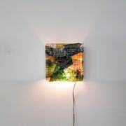 Brutalist glass wall light, The Netherlands 1970’s