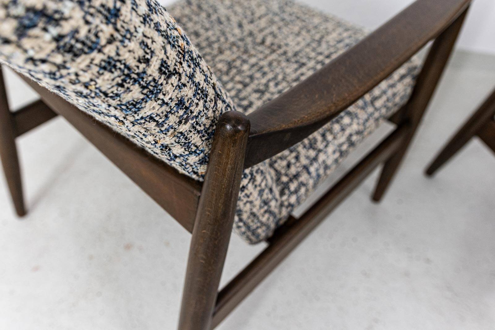 Pair of vintage armchairs GFM-64 by Edmund Homa, GFM, Poland, 1960s