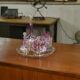 Ensemble carafes et verres en verre soufflé rose 1950’s