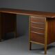 Bureau scandinave en teck et hêtre, années 1960