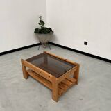 Table basse en pin des années 80
