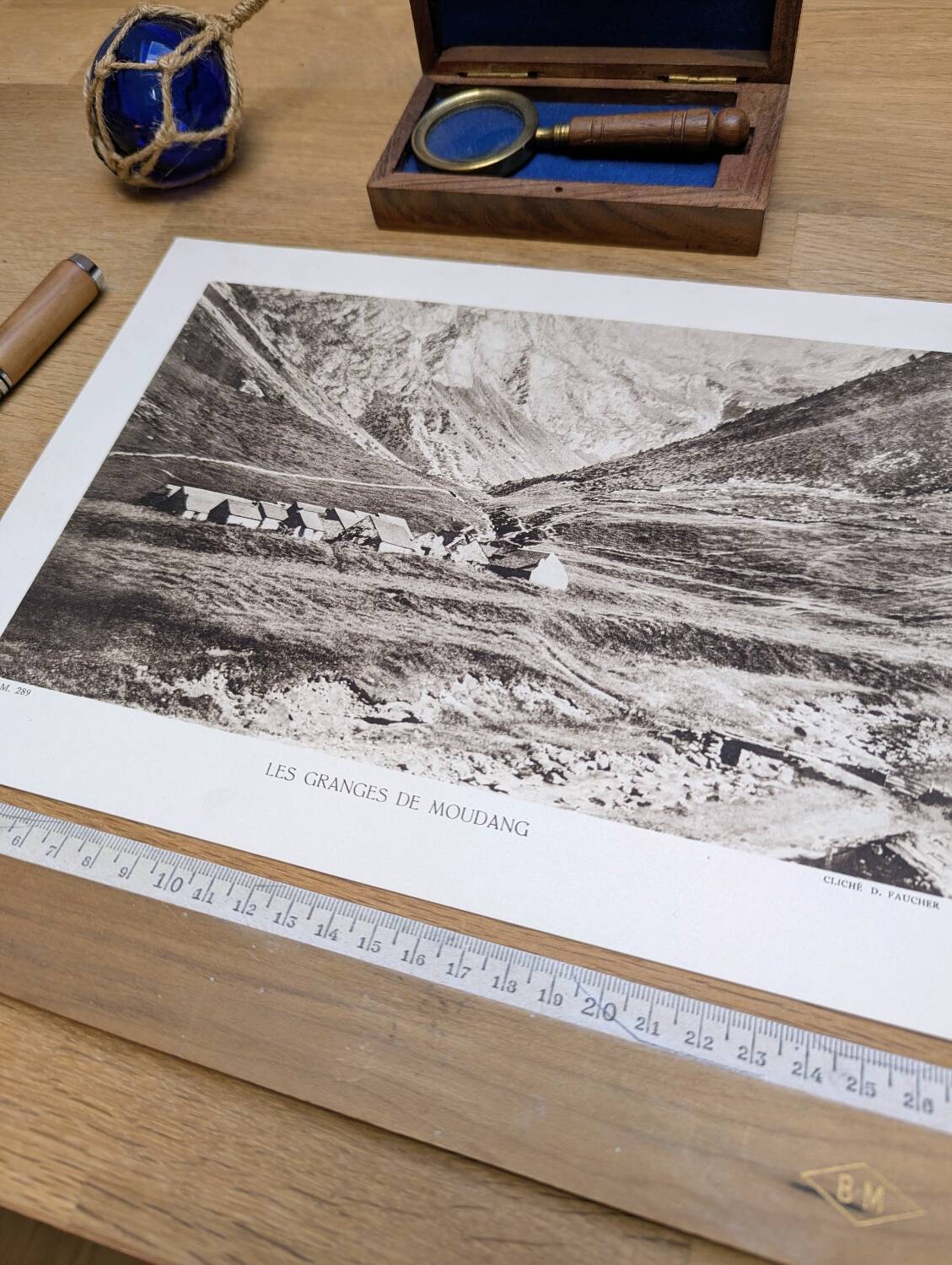 The barns of Moudang, Hautes-Pyrénées, photo printed in 1937.