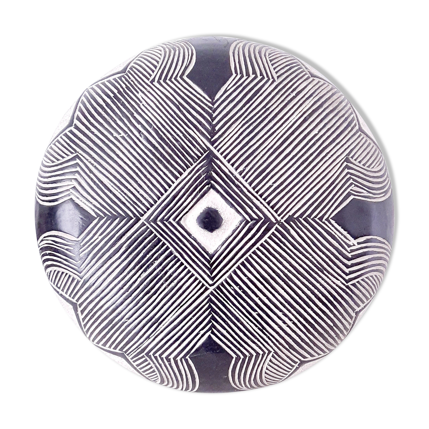 Traditional African tribal shield Bamiliké, wooden, wall décor