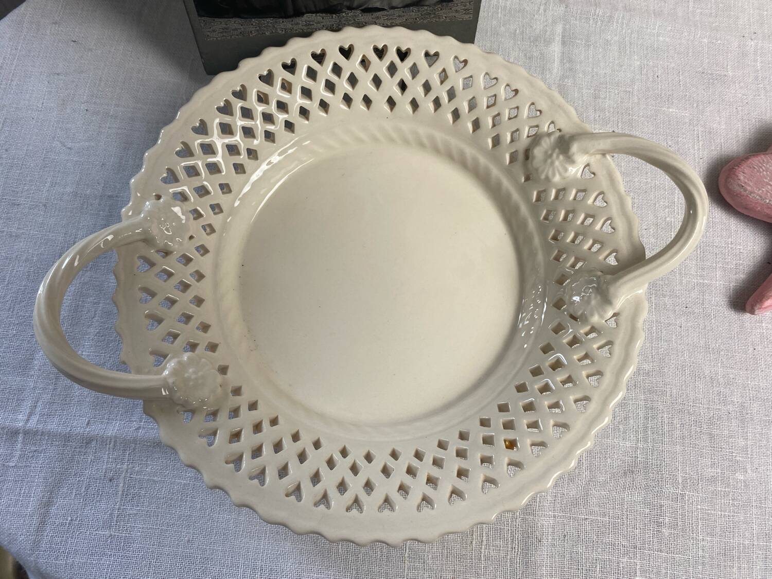 English openwork earthenware cup