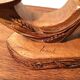 Carved wooden candle holder