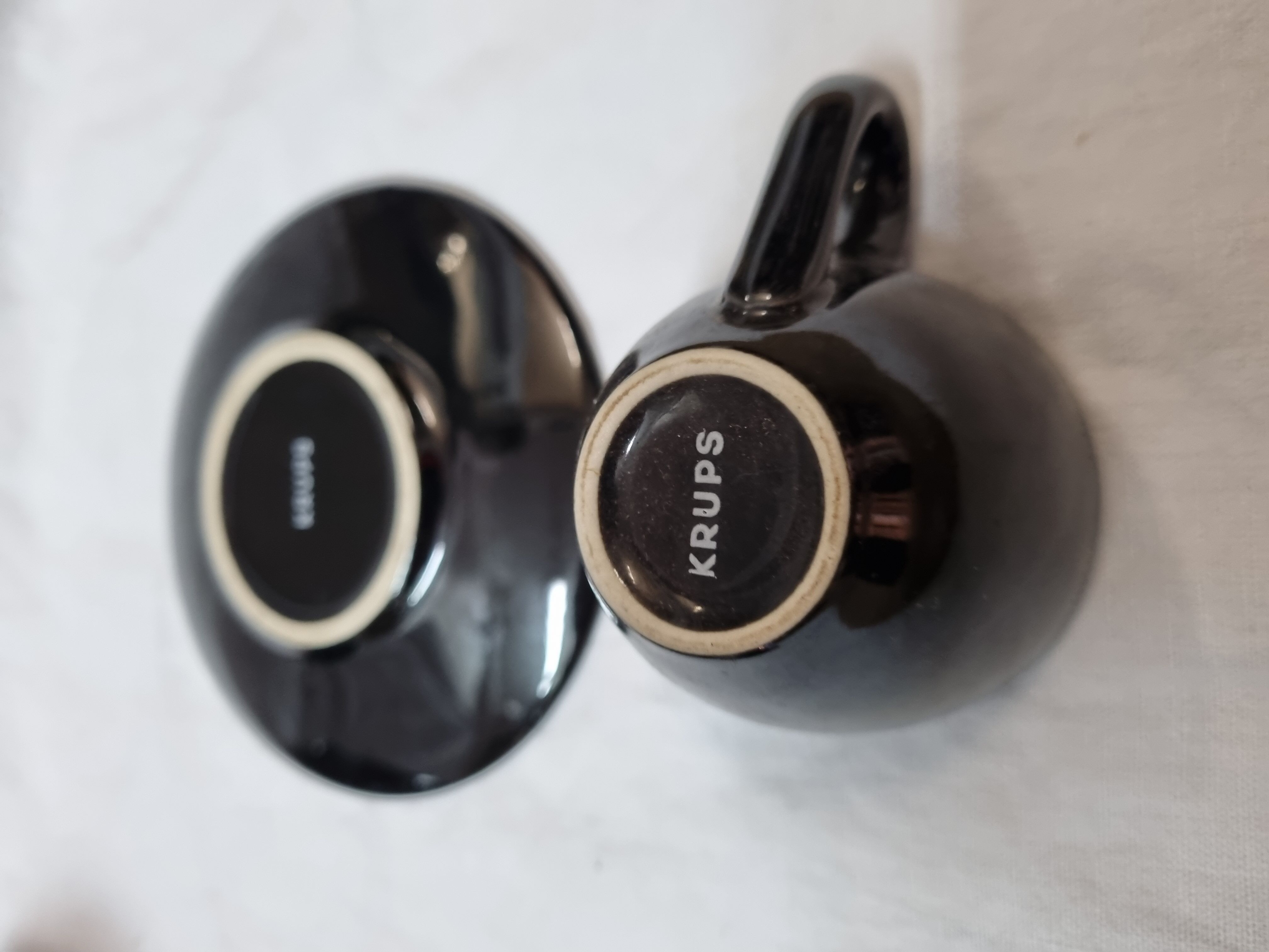 6 black coffee cups Krups, 1980