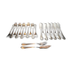 Set of 24 vintage fish cutlery in silver metal reneka