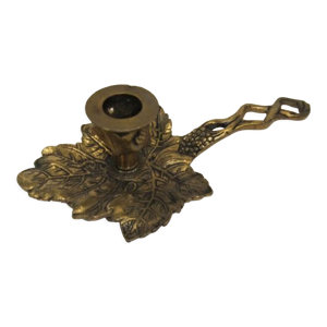 Bougeoir ancien bronze rat de cave